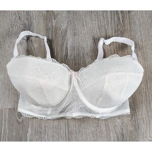 Freya AA1014 Women's Freya 34I Underwire Longline Bra Lace White Fancies